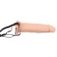 Полый страпон с вибрацией Vibrating Strap-On, телесный - Фото №3