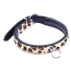 Нашийник DS Fetish Furry Collar With Metal Ring, леопардовий - Фото №1