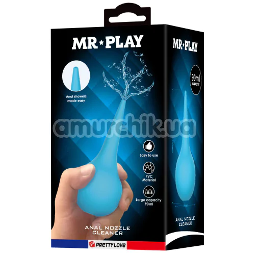 Інтимний душ MR Play Anal Nozzle Cleaner, блакитний