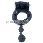 Ерекційне кільце з вібрацією Boss Series Vibro Cock Ring, чорне - Фото №1