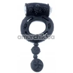 Эрекционное кольцо c вибрацией Boss Series Vibro Cock Ring, черное - Фото №1