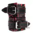 Фіксатори для рук Argus Fetish Leopard Wrist Cuffs, червоно-чорні - Фото №1