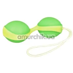 Вагінальні кульки Amor Gym Balls Duo, салатово-жовті - Фото №1