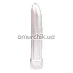 Вибратор Lady Finger 18 см, серебряный - Фото №1