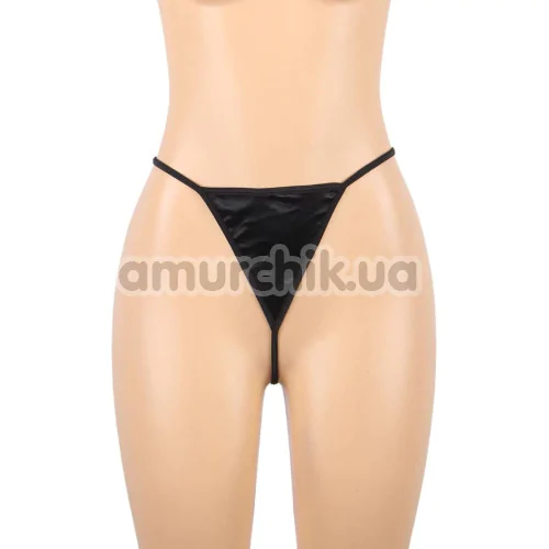 Комплект Star Night Naughty Boudoir Set, чорний: бюстгальтер + трусики-стрінги + пояс для панчіх