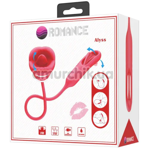 Симулятор орального сексу для жінок з вібратором Romance Alyss, червоний