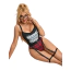 Костюм студентки Star Night Sexy Student Bodysuit Costume Set, черно-красный: боди + гартеры - Фото №5