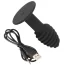 Анальная пробка с вибрацией Black Velvets Twist Butt Plug, черная - Фото №4