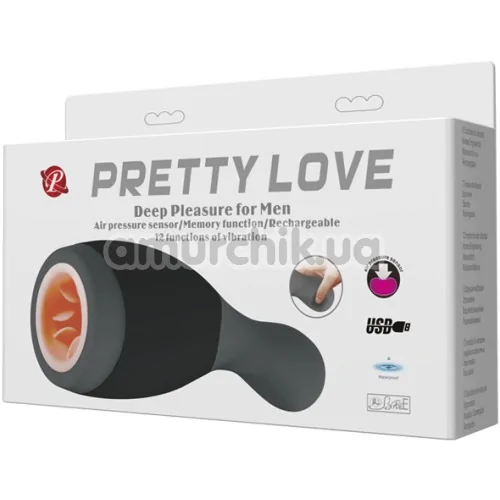 Мастурбатор Pretty Love Deep Pleasure for Men, черный