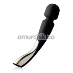 Универсальный массажер Lelo Smart Wand Large Black (Лело Смарт Ванд), большой черный - Фото №1