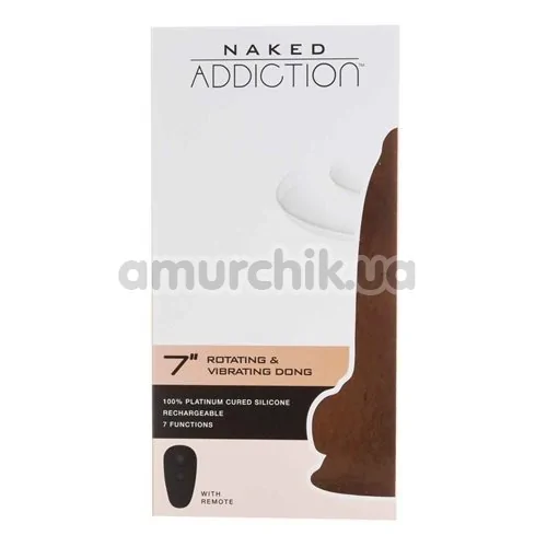 Вибратор с ротацией Addiction Naked Rotating & Vibrating Dong 7, телесный