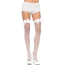 Панчохи з білим бантиком Leg Avenue Sheer Thigh Highs, білі - Фото №1