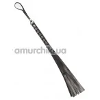 Плеть S&M Fancy Leather Flogger 110, черная - Фото №1