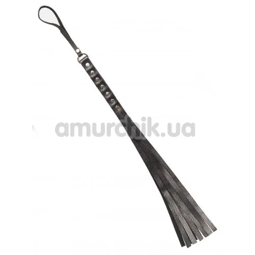 Плеть S&M Fancy Leather Flogger 110, черная - Фото №1
