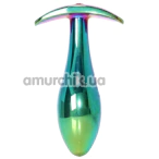 Анальна пробка з рожевим кристалом Exclusivity Jewellery Multicolour Straight Plug М, мультиколірна - Фото №1