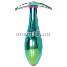Анальна пробка з рожевим кристалом Exclusivity Jewellery Multicolour Straight Plug М, мультиколірна - Фото №1