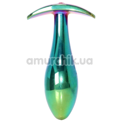 Анальна пробка з рожевим кристалом Exclusivity Jewellery Multicolour Straight Plug М, мультиколірна - Фото №1