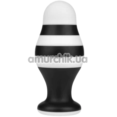 Анальна пробка Love Toy X-Missioner Butt Plug 6.5, чорно-біла - Фото №1