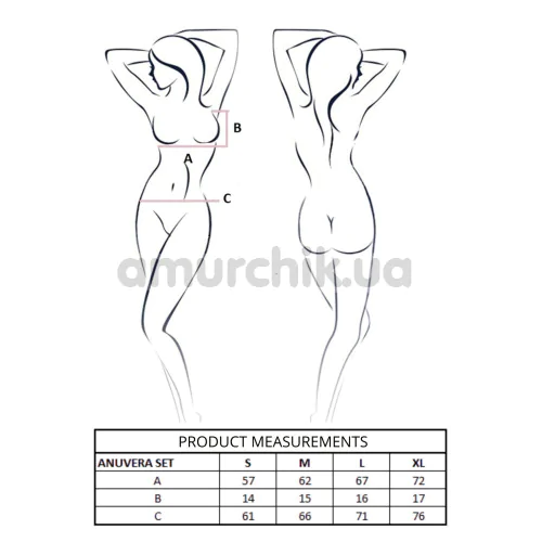 Комплект Passion Free Your Senses Anuvera Set, червоний: бюстгальтер + трусики-стрінги