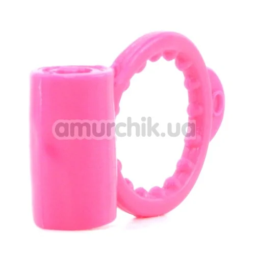 Виброкольцо Neon Vibrating Cockring, розовое