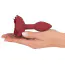 Анальна пробка Silicone Rose Butt Plug, червона - Фото №5