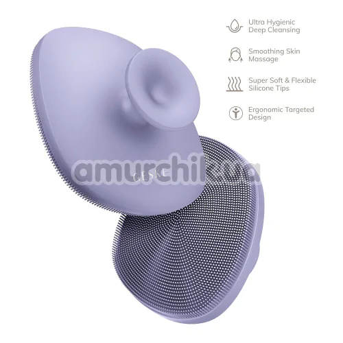 Щетка для тела Geske Body Brush 4 in 1 Suction Mount, фиолетовая