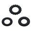 Набір ерекційних кілець Alume 4 Cock Ring Set, чорний - Фото №2