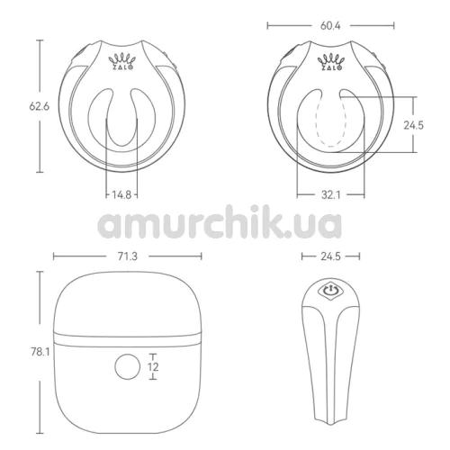 Виброкольцо для члена Zalo Apis, зеленое