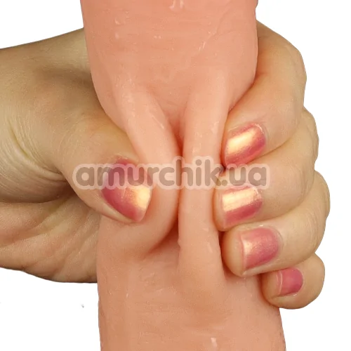 Фаллоимитатор Sliding-Skin Dual Layer Dong 9, телесный