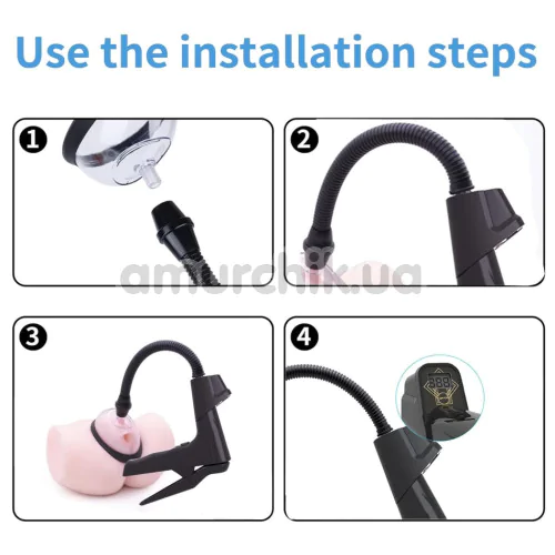 Вакуумная помпа для вагины Manual Pussy Pump With Digital Display, прозрачная