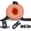 Полый страпон с вибрацией Lovetoy Vibrating Unisex Hollow Strap On LV3002, телесный - Фото №5