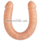 Двокінцевий фалоімітатор Loveshop Double Dong, тілесний - Фото №1