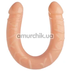 Двокінцевий фалоімітатор Loveshop Double Dong, тілесний - Фото №1