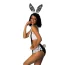 Костюм зайчика JSY Sexy Lingerie белый: топ + шортики + обруч + чокер - Фото №2