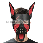 Маска собаки Lovetoy Rebellion Reign Scarred Alpha Pup Mask, черно-красная - Фото №1