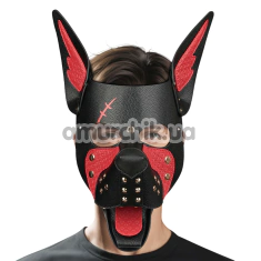 Маска собаки Lovetoy Rebellion Reign Scarred Alpha Pup Mask, чорно-червона - Фото №1