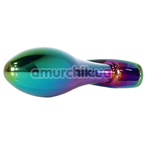 Анальна пробка з рожевим кристалом Exclusivity Jewellery Multicolour Straight Plug М, мультиколірна