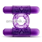 Віброкільце Double Play Dual Vibrating Cock Ring, фіолетове - Фото №1
