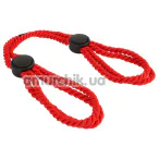 Фіксатори для рук Behave! Luxury Fetish Bondage Cotton Cuffs-Red, червоні - Фото №1