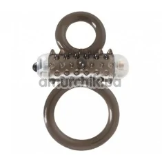 Віброкільце Bad Kitty Naughty Toys Cockring, сіре - Фото №1