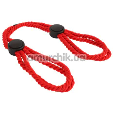Фіксатори для рук Behave! Luxury Fetish Bondage Cotton Cuffs-Red, червоні - Фото №1