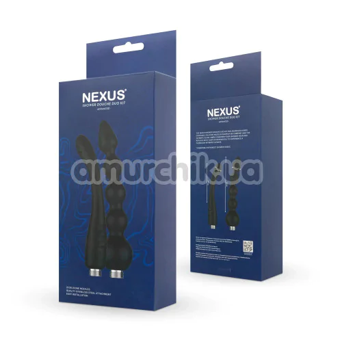 Набор насадок для интимного душа Nexus Shower Douche Duo Kit Advanced, черный