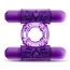 Віброкільце Double Play Dual Vibrating Cock Ring, фіолетове - Фото №1