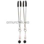 Зажимы для сосков Taboom Tweezers With Beads, серебряные - Фото №1