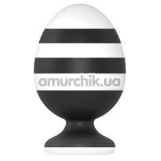 Анальна пробка Love Toy X-Missioner Butt Plug 5.5, чорно-біла - Фото №1