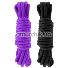 Набір мотузок sLash Bondage Rope Submission 5 м, фіолетово-чорний - Фото №1