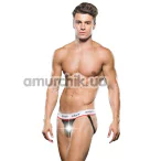 Трусы мужские с открытыми ягодицами Envy Low-Rise Jock, черно-белые - Фото №1