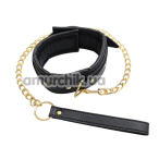 Ошейник Fantasy Fetish Collar And Leash Luxury, черный - Фото №1