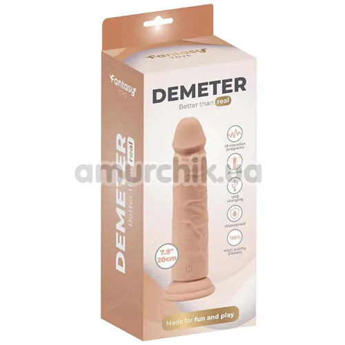 Вибратор Fantasy Toys Demeter 7.9, телесный