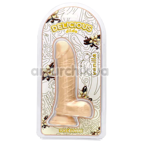 Фаллоимитатор с ароматом ванили Delicious Dildo Vanilla 18 см, телесный